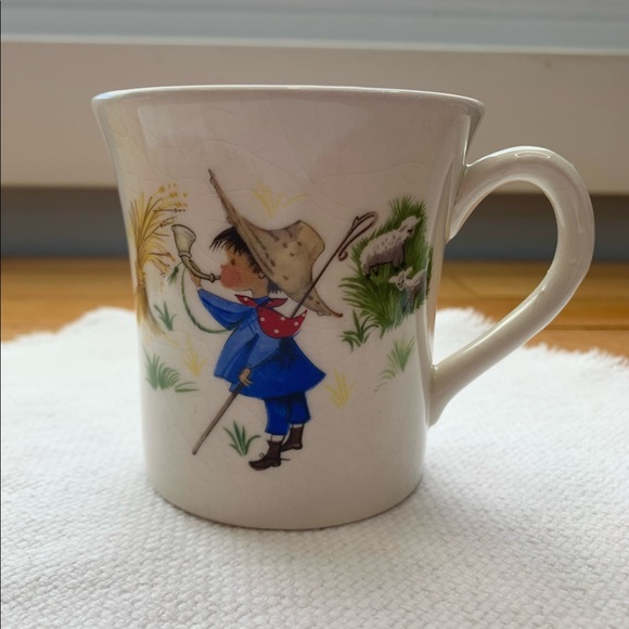 Little Boy Blue Old Foley James Kent Staffordshire England Child’s Bowl & Mug - Picture 4 of 12